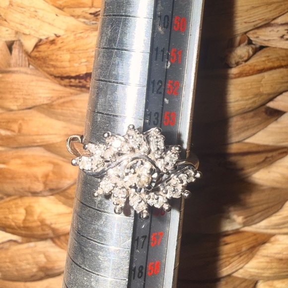 ✨Vintage 14K White Gold Starburst Ring (MC1) SZ7 ✨ - Picture 10 of 16